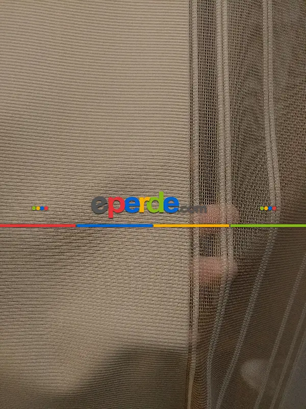 Lens Akıllı Dikey Tül Perde 118- Beyaz-kahve Koyu-vizon Rengi- Çok Renkli 2-taş Rengi