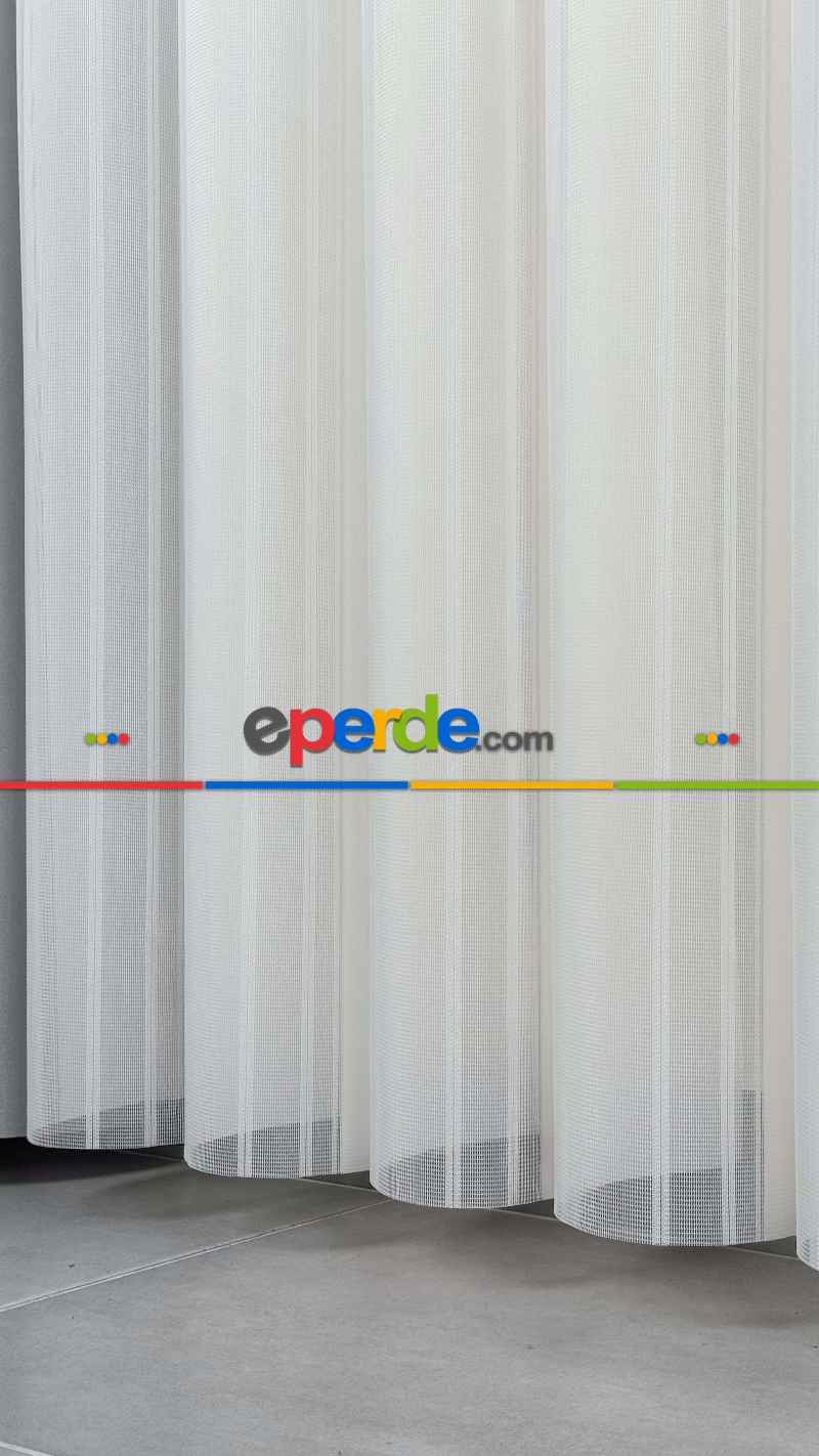 Brillant Akıllı Tül Perde, 20 Farklı Renk Çizgili Tül Dikey Zebra Perde Düz 1. Kalite