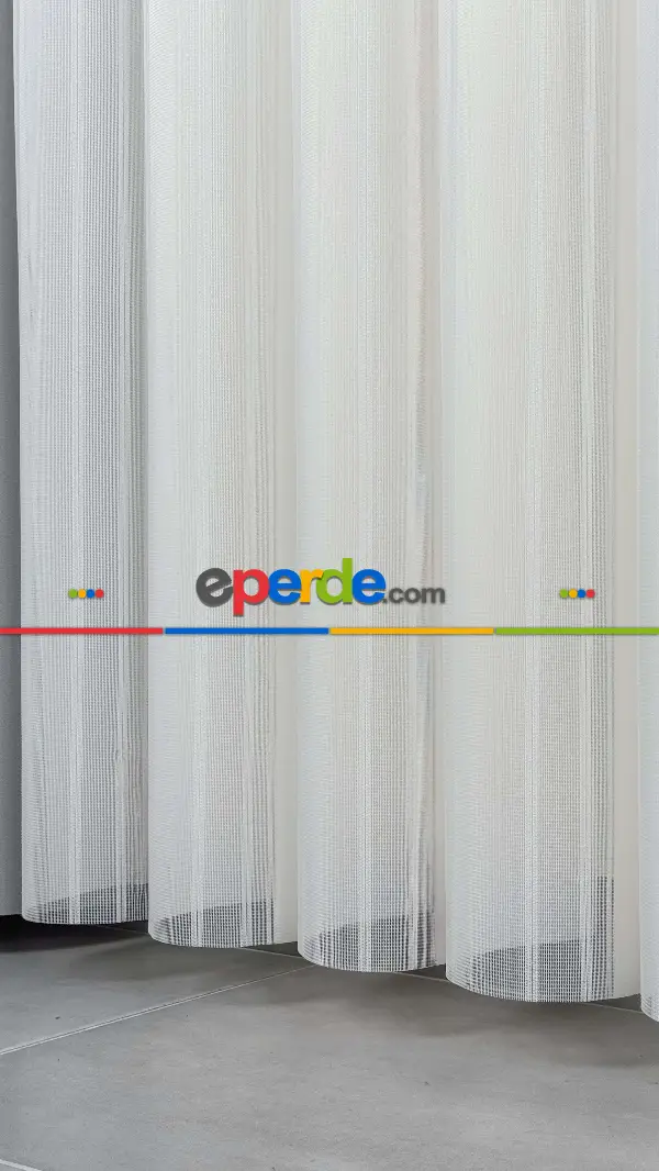 Brillant Akıllı Tül Perde, 20 Farklı Renk Çizgili Tül Dikey Zebra Perde Düz 1. Kalite