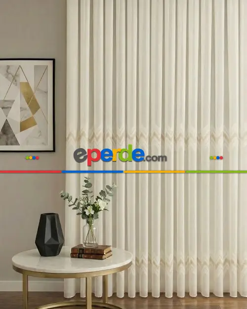 Platinum Şık Ürün Serisinden 1/3 Sık Pileli Orjinal Monaliza Tül Perde Ütü İstemez Ağır Gramajlı