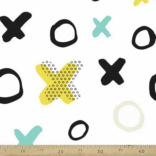 Suluboya Desenli Fon Perde Evm996-2 Kumaşı Kalındır Duck Bezi Değildir- Siyah-Sarı-Beyaz