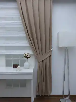 Açık Vizon - Düz Fon Perde- Açık Vizon