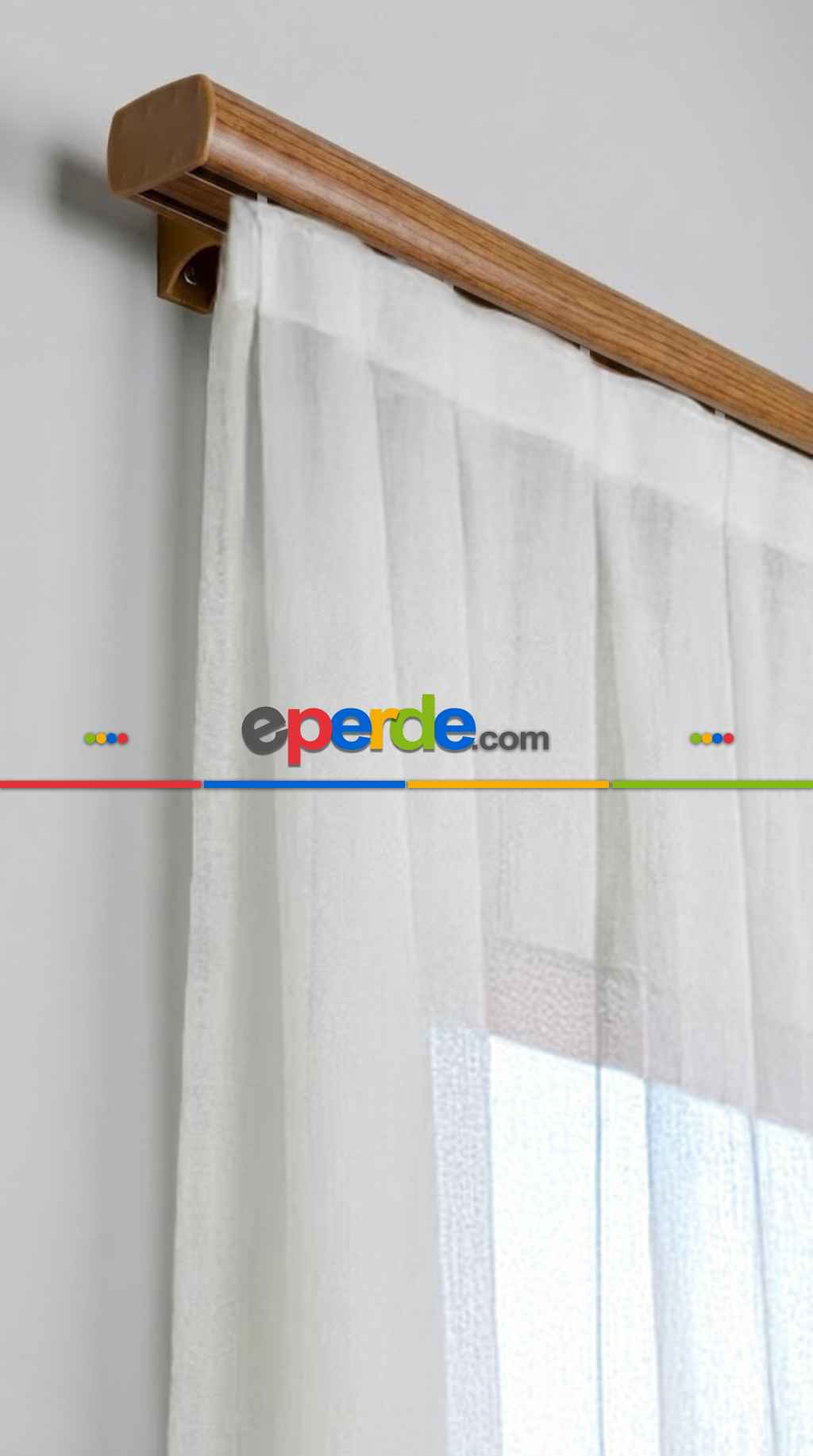 Ceviz Çift Kanallı Dekoratif Ray, Modern Perde Korniş Rayı