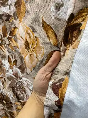 Yeni Modern Desenli Fon Perde 5 - ( Kalın Pamuklu Kumaş)- Siyah-kahve Venge-gri Açık-ekru-kahve-hardal Sarısı