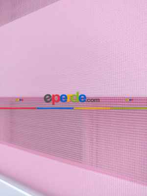 Pembe Bambu Zebra Perde- Pembe