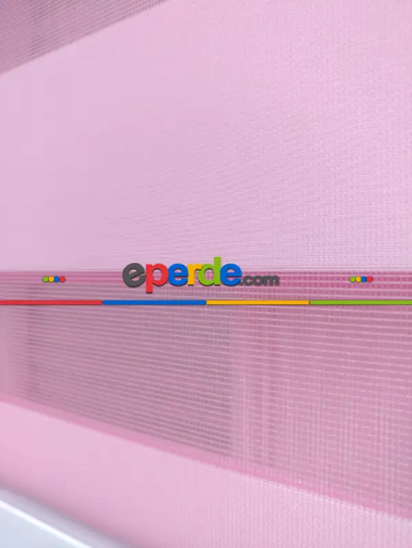 Pembe Bambu Zebra Perde- Pembe