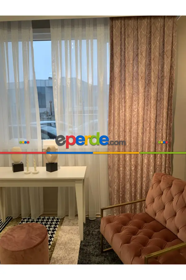 Yatak Odası - Brillant Fon Perde Livalorent Yeni Model Renk Tasarım Kanat Perde Yan Perde