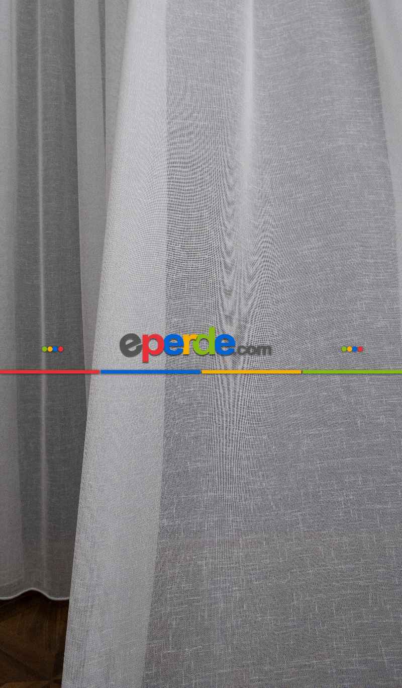 Genç Odası Keten Tül Ütü İstemez Dökümlü Tül - İtinalı Dikiş - Amerikan Pile