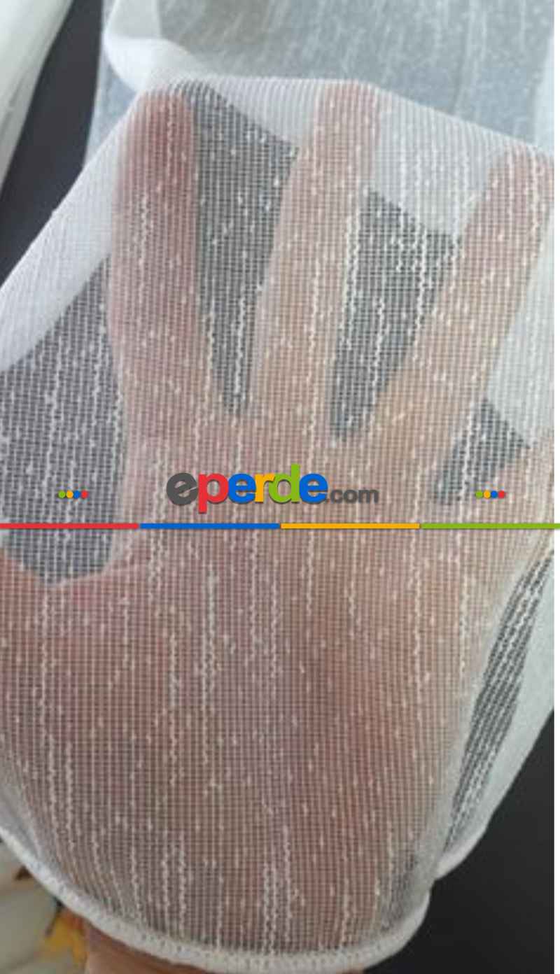 Şantuk Çise Keten Ekru - Kurşunlu Tül