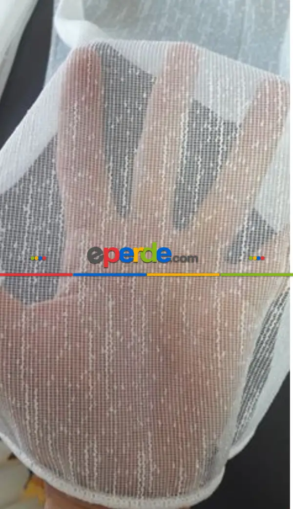 Şantuk Çise Keten Ekru - Kurşunlu Tül