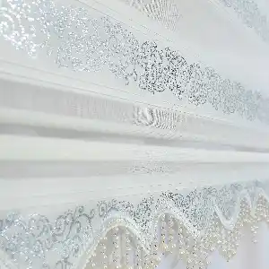Boncuklu Zebra Perde - Kampanyalı - Hazır Ölçüler - Aynı Gün Kargolanır 80cm X 200cm 