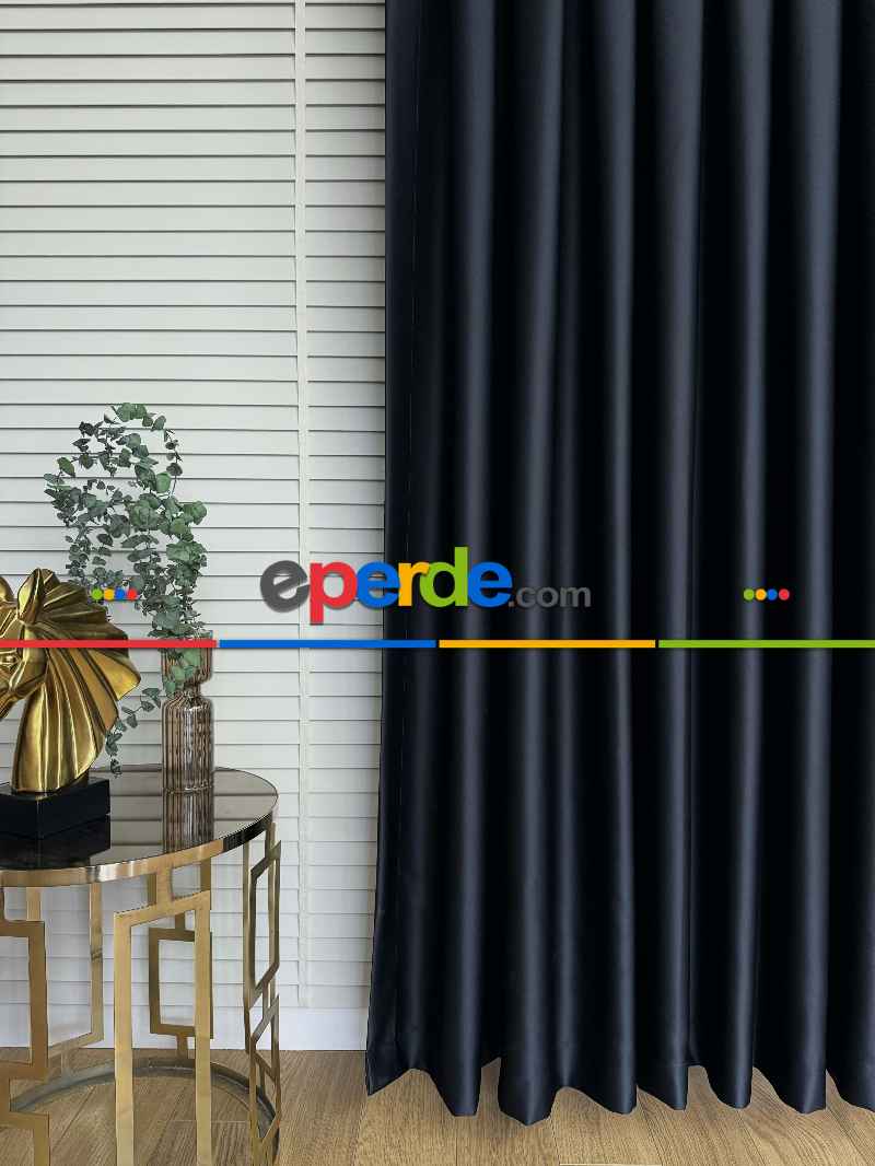 Siyah Blackout Perde - Karartma Fon Perde, Premium Kalite Serisidir, %95 Işığı Keser