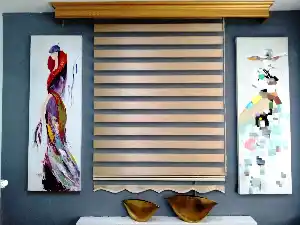 Bambu Zebra 2022 Sezonu Saman Sarısı Renk A Kalite Bambu Zebra Perde- Sarı