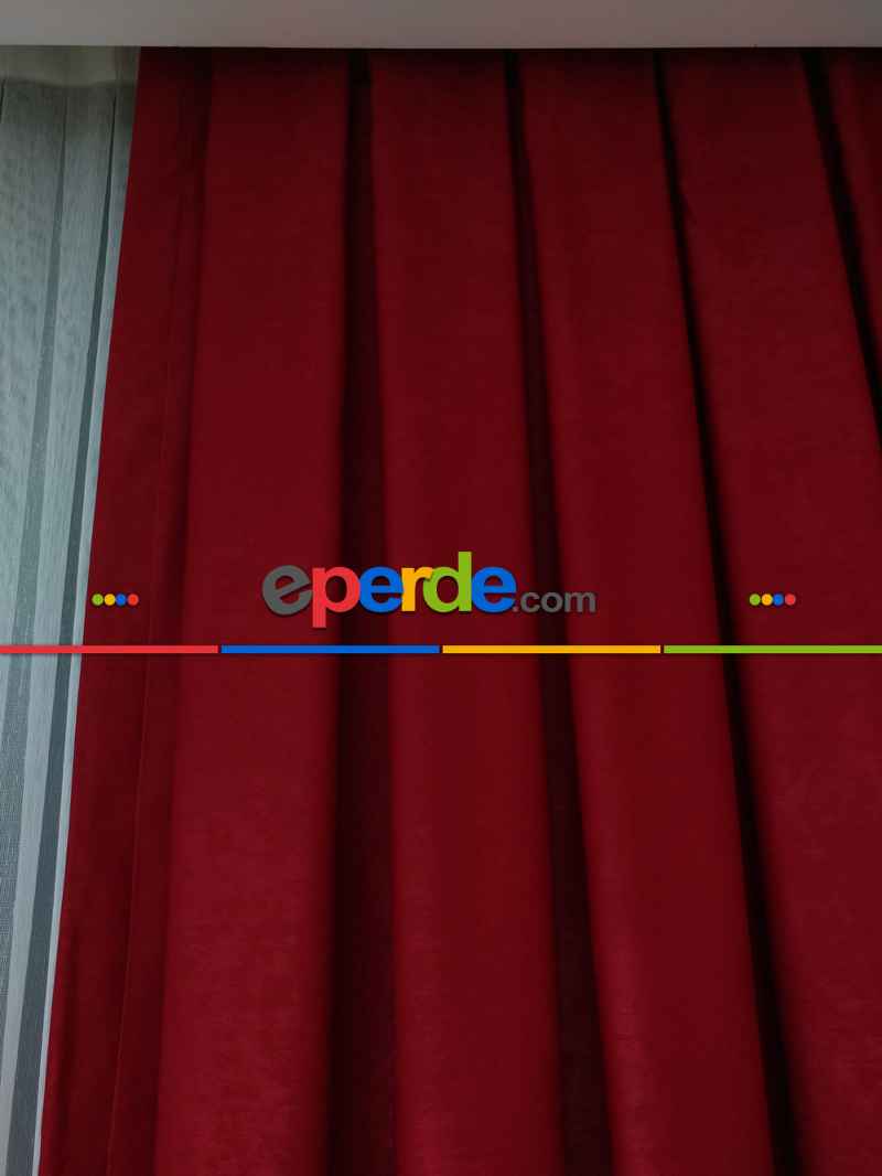 Soft Kırmızı Fon Perde (150)- Kırmızı