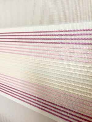 Pembe Krem Micro Pileli Zebra Perde- Krem-pembe