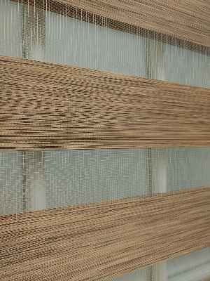 Kahve Bambu Zebra Perde 100x200cm- Kahverengi