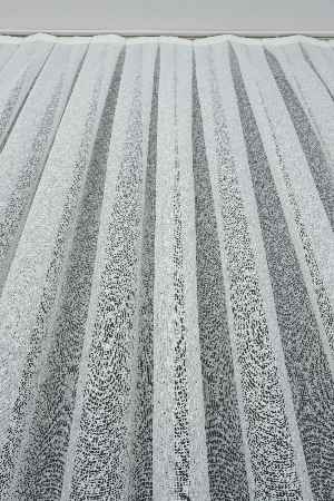 Salon Fransız Dantel Tül - Buzlu Zemin - Ütü İstemez- Ekru