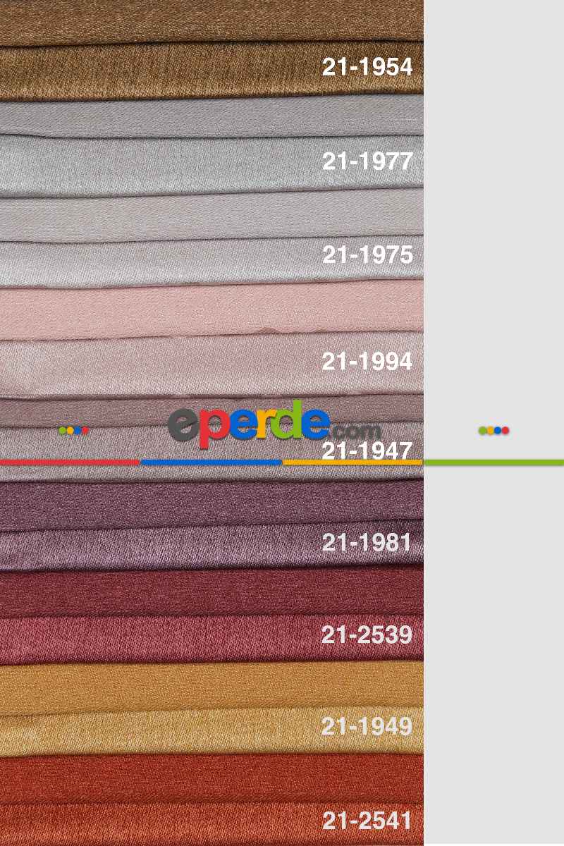 30 Farklı Renk, Antrasit Gri Jakar Dokuma Fon Perde