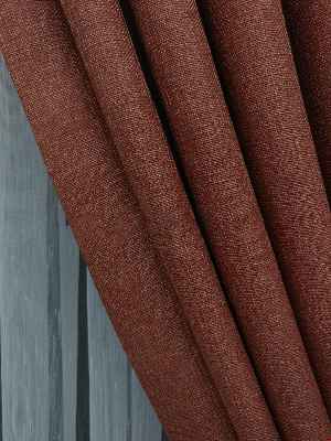 Keten Açık Kiremit Renk Düz Fon Perde- Kiremit Rengi