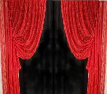 Tül Fon Kırmızı Fon Perde- Kırmızı