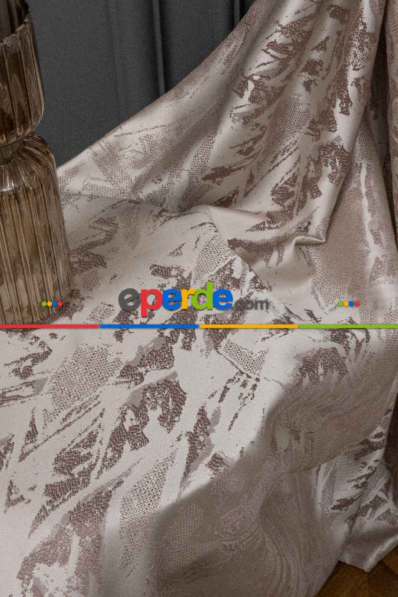 Jakar Dokuma Fon Perde Vizon Renk(280cm En)