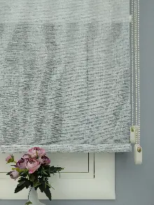 Mutfak - 2021 Sezonu - Çiftli Sistem Naturel Keten Tül Stor- Mavi Grimsi