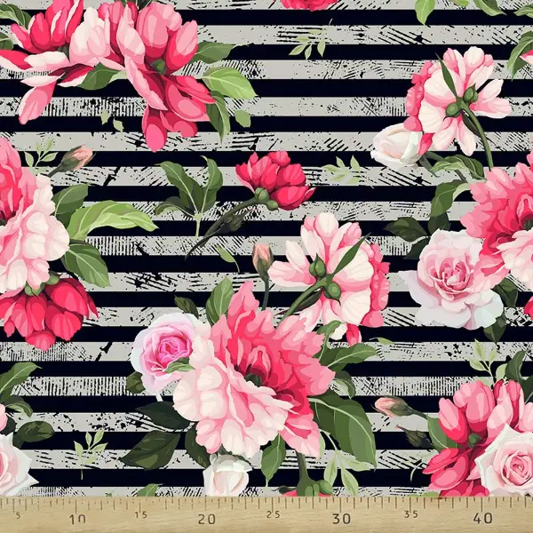 Pembe Gül Eskitme Desenli Fon Perde Evm617 Kumaşı Kalındır Duck Bezi Değildir- Siyah-Yeşil-Gri-Füme-Antrasit-Pembe