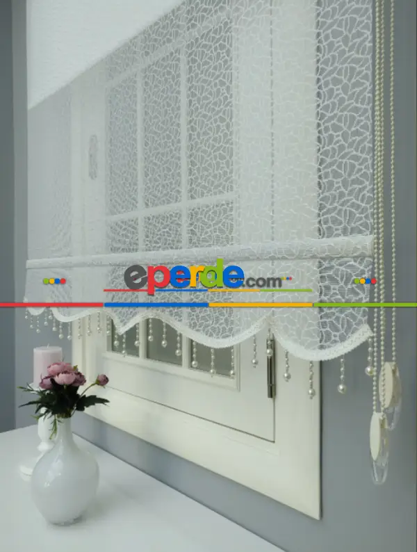 Yeni Sezon Çiftli Sistem Tül Stor- Ekru