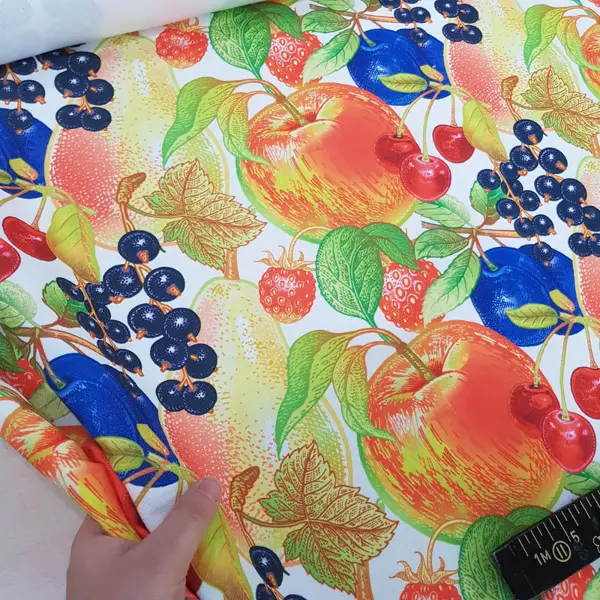 Meyve Desenli Fon Perde Evm555 Kumaşı Kalındır Duck Bezi Değildir- Siyah-Lacivert-Yeşil-Kırmızı-Sarı-Beyaz-Turuncu