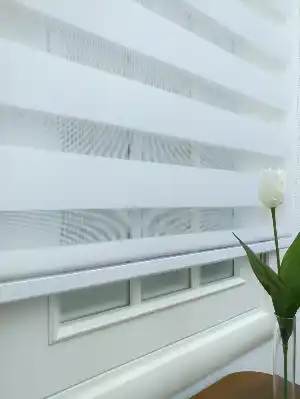 Zebra Perde-tual Beyaz Renk Düz Zebra Perde- Beyaz