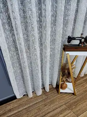 Yağmur Sade Düz Beyaz Renkli Ütü İstemez Tül Perde