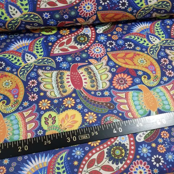 Etnik Desenli Fon Perde K707 Kumaşı Kalındır Duck Bezi Değildir-  Çok Renkli 3