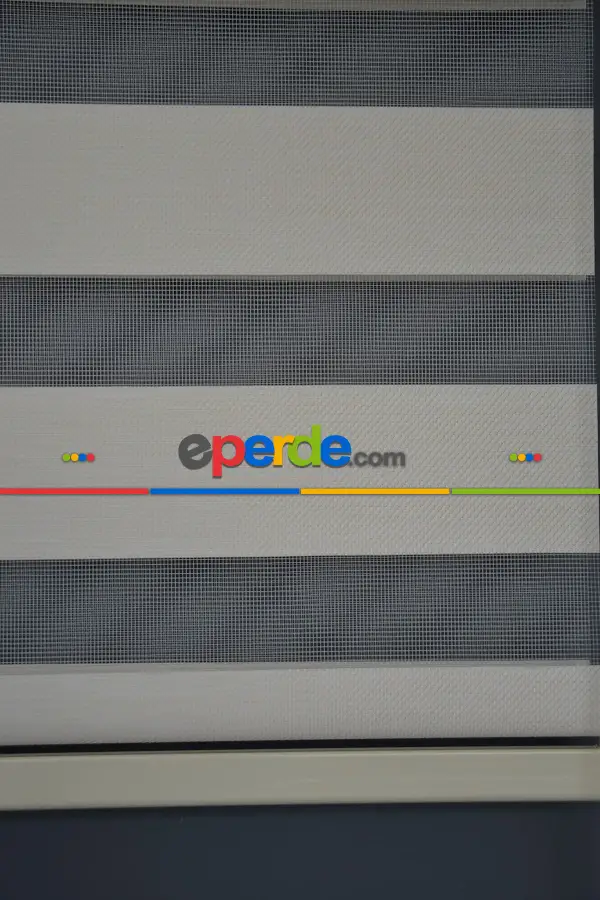 Halim Perdesan Bz-251 Beyaz Renk Etekli Veya Eteksiz Zebra Stor Perde