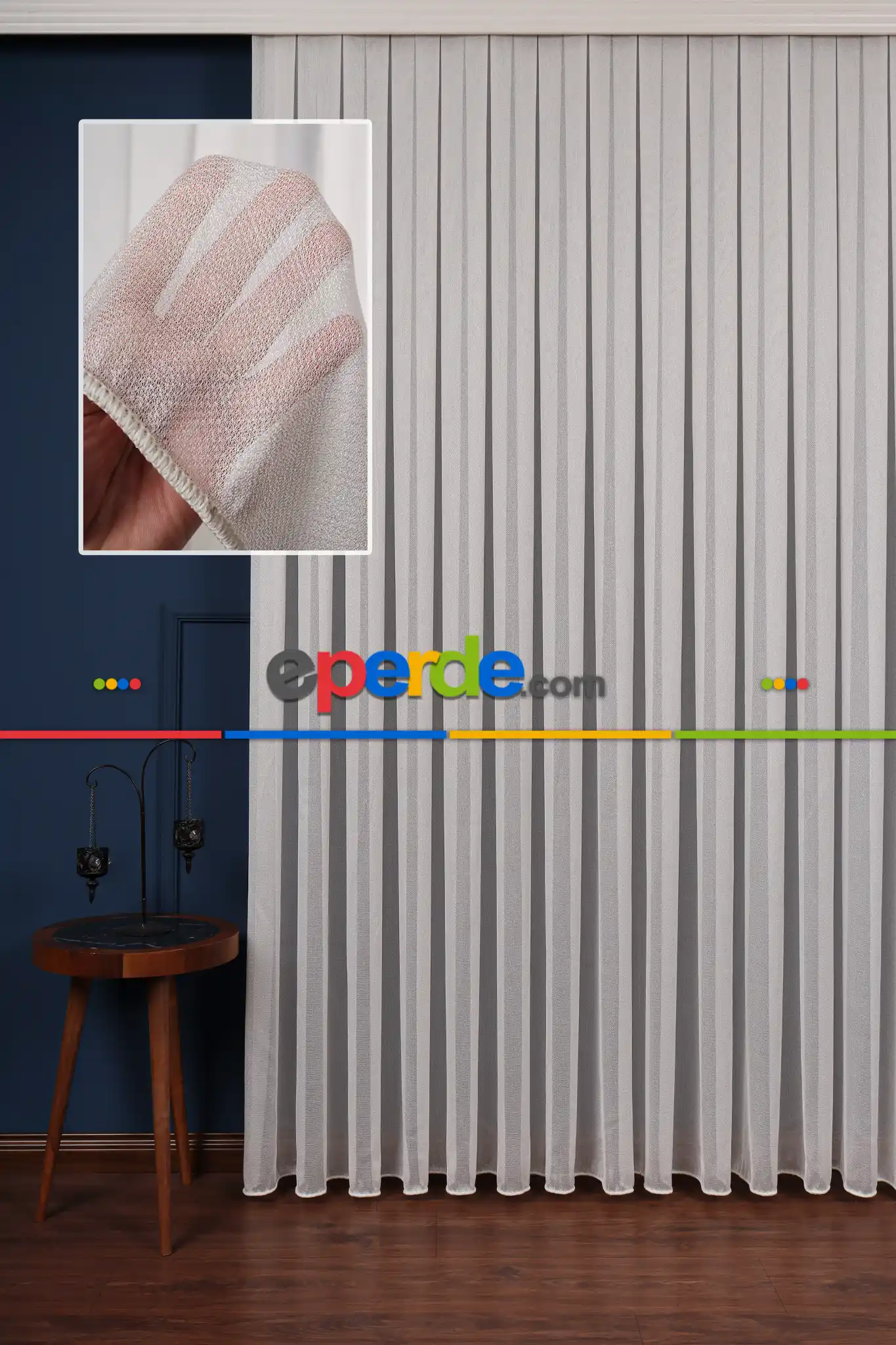 Salon Tül - Ekru Düz Tül Perde Ütü Istemez