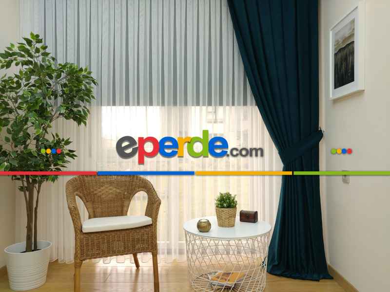 Soft Petrol Koyu Yeşil Fon Perde (180)- Diğer