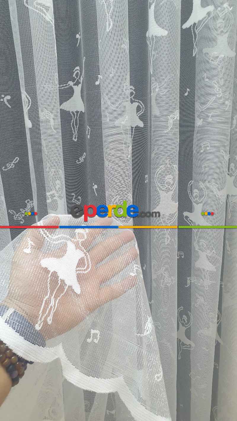 Balerin Modeli Kız Cocuk Odası Tül Perde