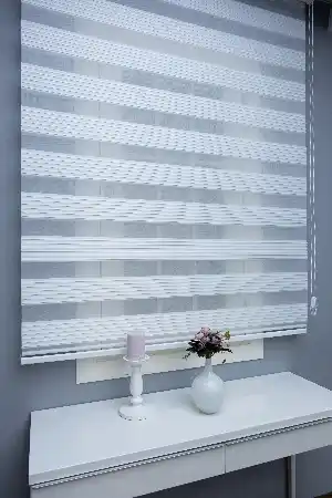 70x200 Hazır Ekru Dar Pliseli Zebra Perde- Ekru