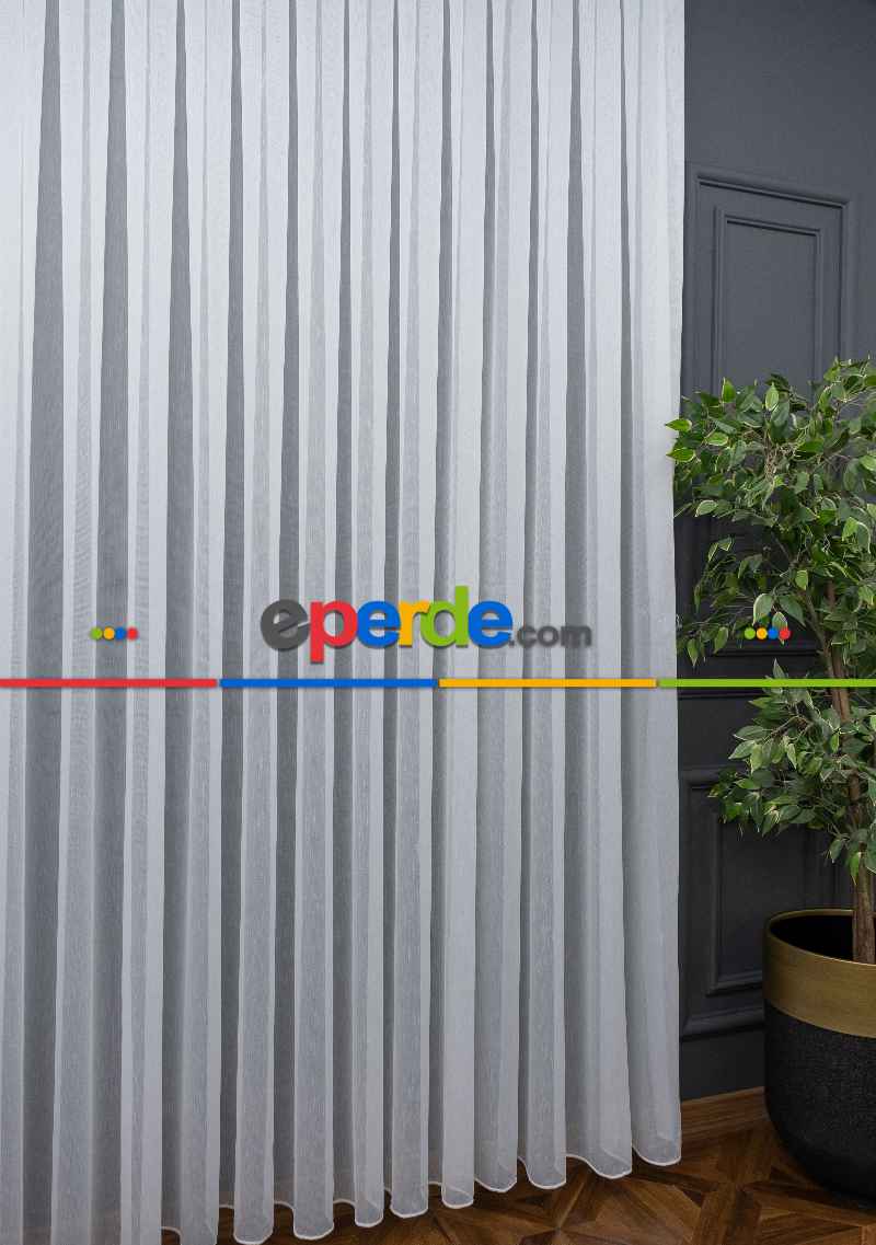 Lüx Ttm Bambu Tül Dökümlü Tül Ekru