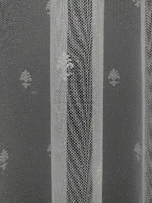 Serpme Damask Desenli ( Orjinal ) Kdk Salon Fransız Dantel Tül Perde & Kruvaze Model Dikiş Seçenekli - Ekru Renk - Ütü İstemeyen