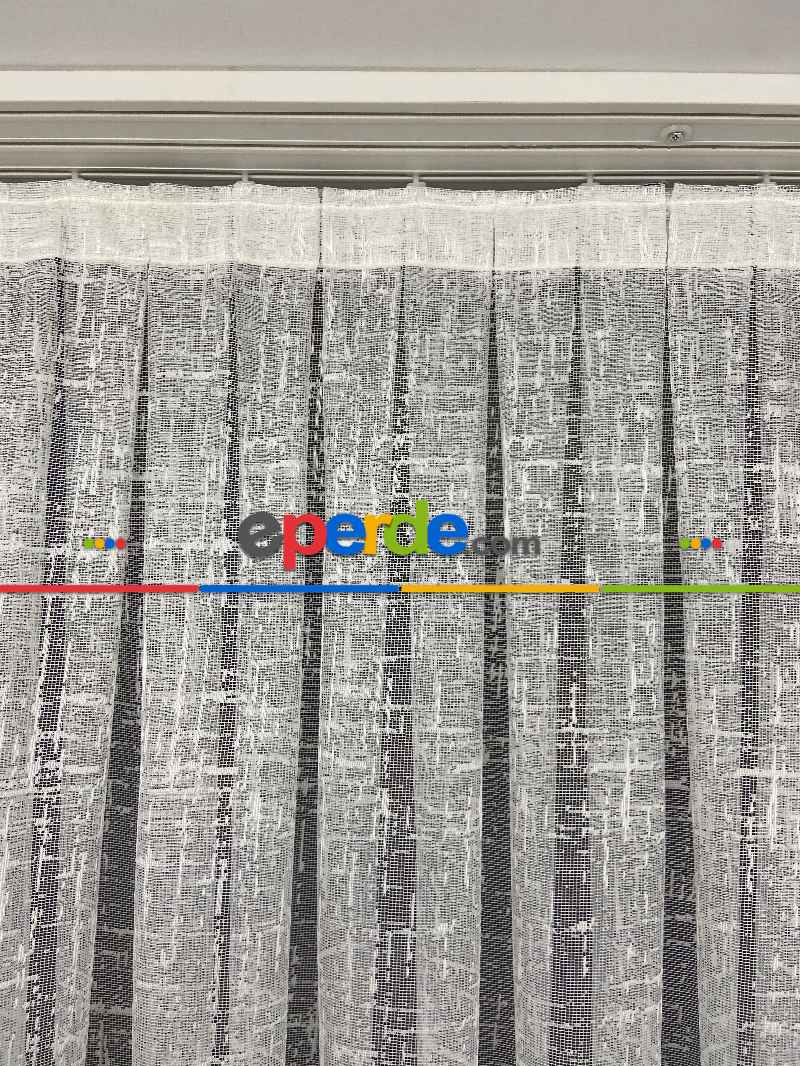 Mutfak - Salon Yatak Odası Fransız Dantel 2021 Tül Perde- Ekru