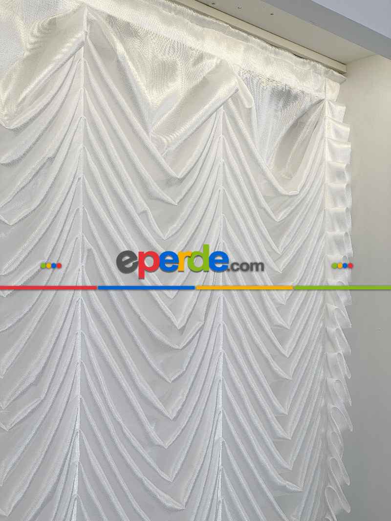 İtalyan Model Monalisa Saçaklı Tül Perde, Premium Kalite Seri