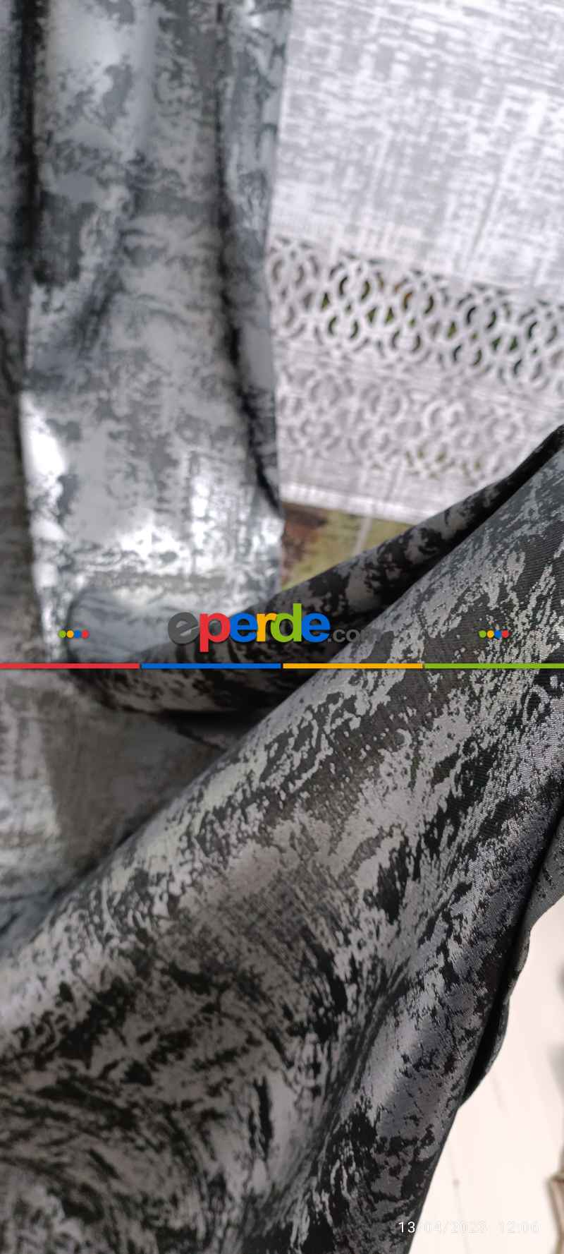 Yatak Odası - 2023 Elit Modern Damask Desenli Fosforlu İplik Dokuma Fon Perde - 3