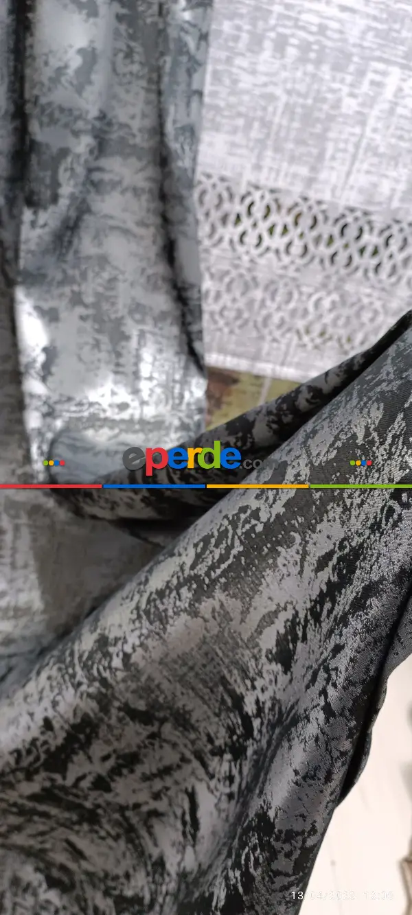 Yatak Odası - 2023 Elit Modern Damask Desenli Fosforlu İplik Dokuma Fon Perde - 3