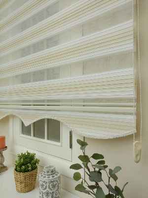 Salon Zebra Perde - Zebra Perde - Degrade Pileli Zebra ( Renk Geçişli Pileli )- Kum Beji