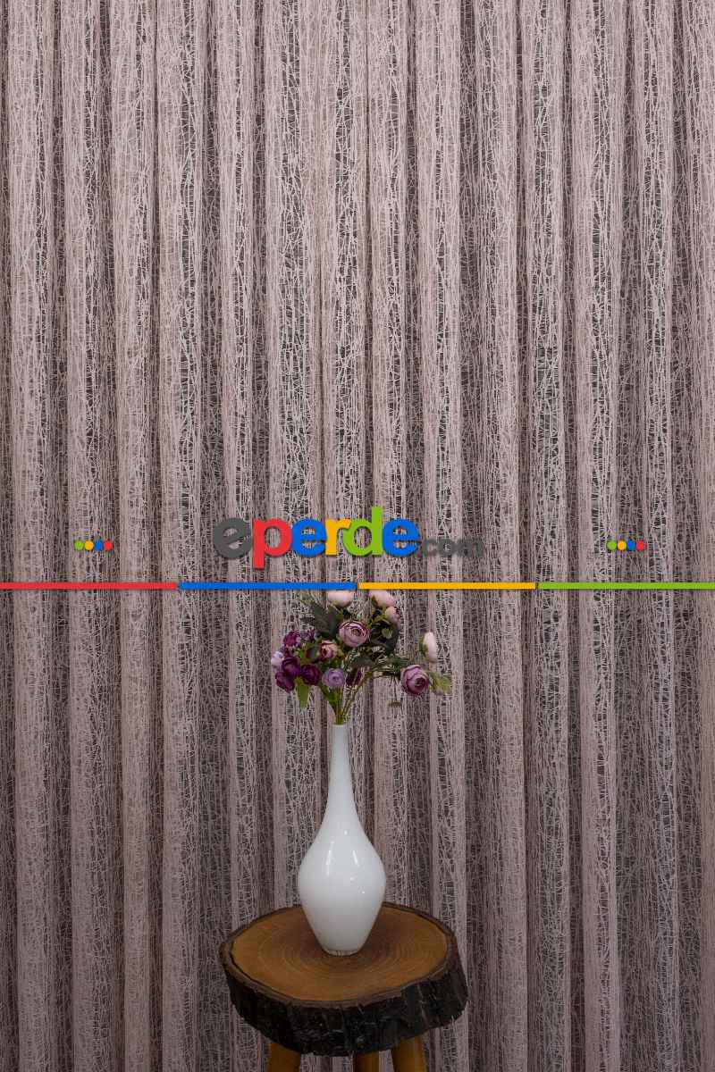 Yeni Tasarım Moda Cam Kırığı Örme Tül Perde Pudra - Pembe