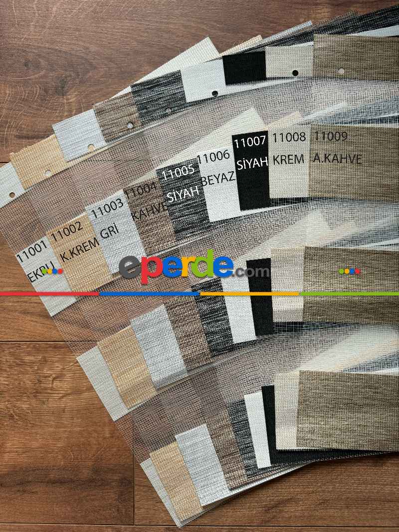 Yatak Odası Bej Bambu Zebra Perde, Standart Metal Kasalı Yüksek Kalite Kornişe Kolay Montaj Seçenekli