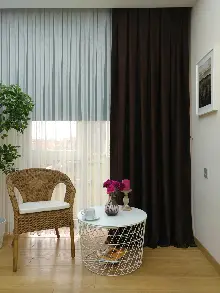 Soft Koyu Kahve Fon Perde (180)- Kahve Koyu