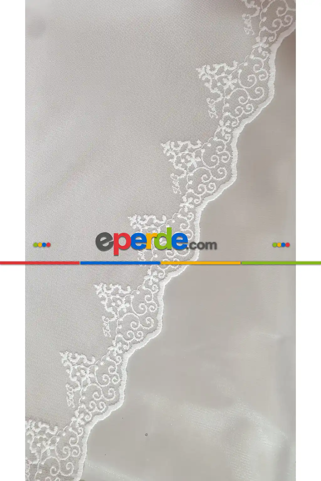 Taç Grek Damask Etek İşlemeli Sade Tasarım Yeni Tül Perde Arne Desenli