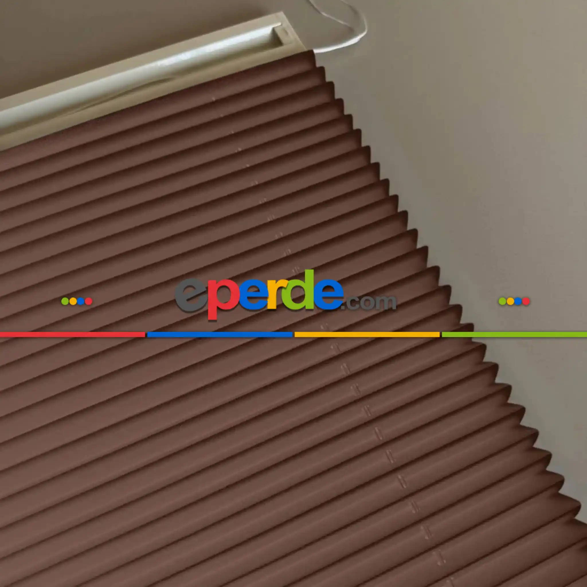 Brillannt Plise Perde - Cam Balkon Perdesi - Pimapen Perdesi - Kahverengi (20 Renk) Kolay Montaj Yaylı Sistem, Vidalı Sistem Veya Yapıştırma