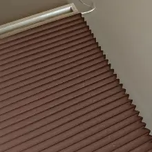 Brillannt Plise Perde - Cam Balkon Perdesi - Pimapen Perdesi - Kahverengi (20 Renk) Kolay Montaj Yaylı Sistem, Vidalı Sistem Veya Yapıştırma